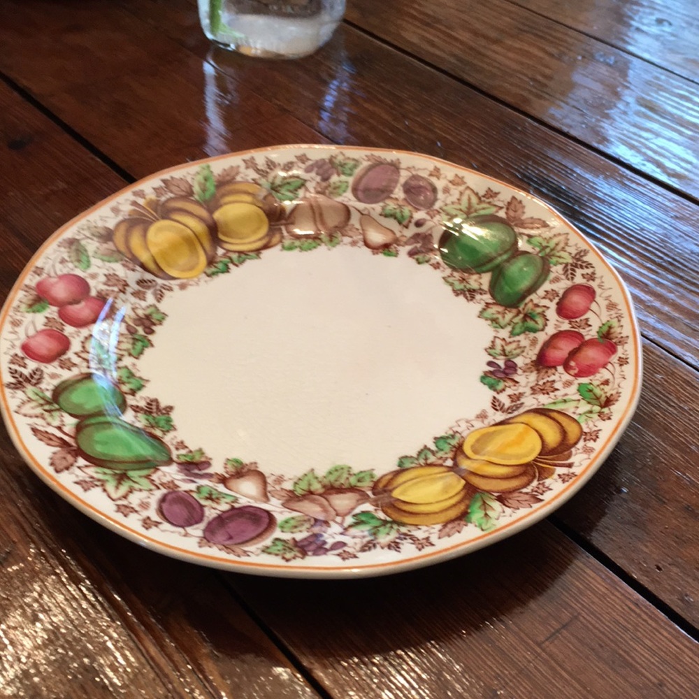 Set of three beautiful vintage plates
